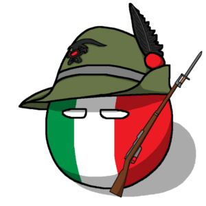 Italyball with Beard, Hat and a Rifle