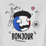 T-Shirt Franceball says Bonjour