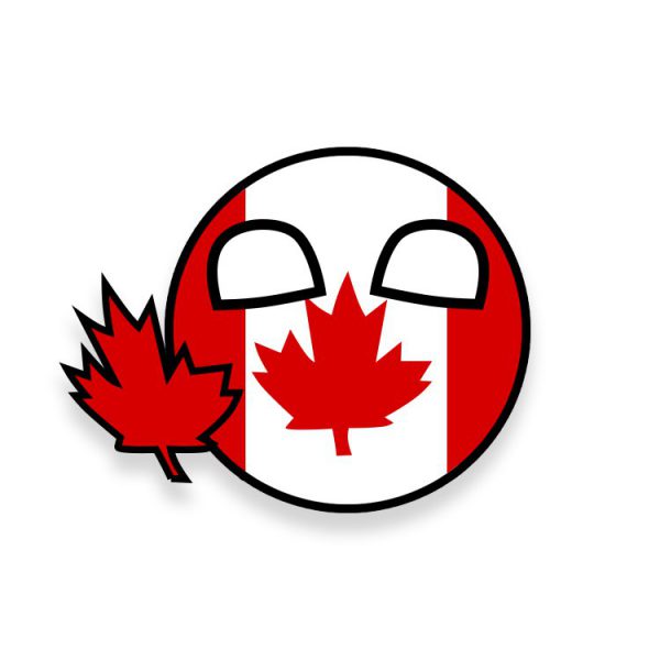 Small Canadaball with a Maple Leaf