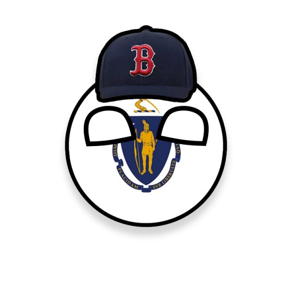 Massachusetts Ball with a Red Sox cap