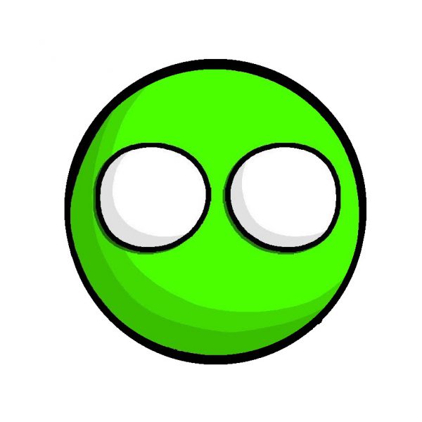 Two green countryballs (special request)