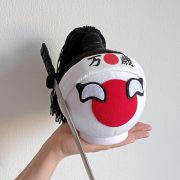 Small Japanball Banzai with a katana, eyelashes, and a girl’s hairstyle