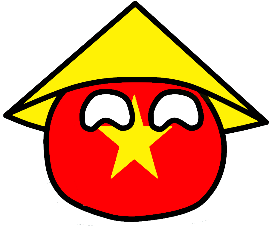 Vietnamball wearing a nón lá (special request)