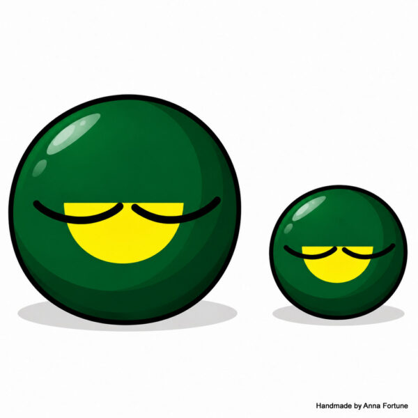 4 Green Customballs – 2 Designs